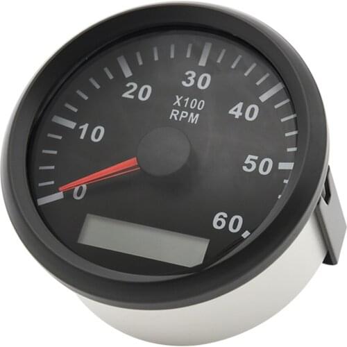 85mm Waterproof Tachometer Boat 0~6000 RPM Truck Car Motorcycle Diesel Engine Tacho Meter RPM Gauge digital Hourmeter With Cable