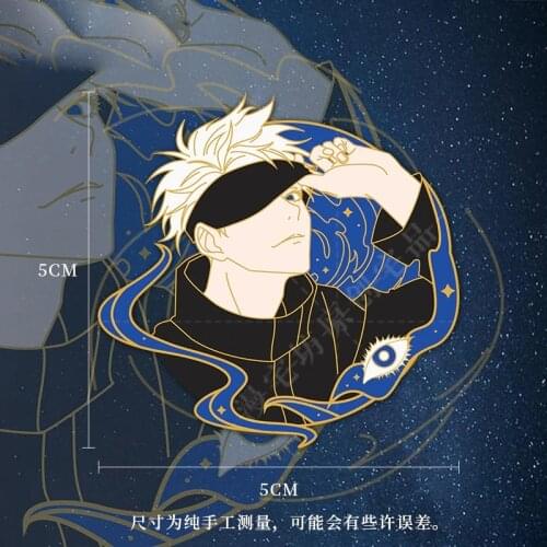 Anime Jujutsu Kaisen Gojo Satoru Brooch Pins Enamel Metal Badges Lapel Pin Brooches Jackets Jeans Fashion Jewelry Accessories