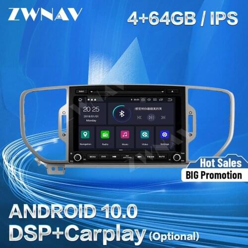 Carplay For KIA Sportage 2016 2017 2018 2019 2020 Android Multimedia Player GPS Auto Audio Stereo Video Radio Recorder Head Unit