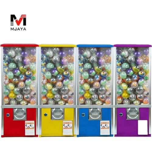 1Pcs Colorful Vending Machine Plastic Toy Capsules Coin Operated Tabletop Bouncing Balls Cabinet Metal Penny-in-the-slot Vendor