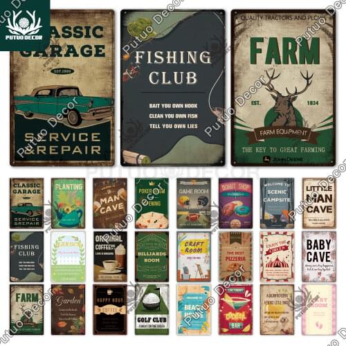 Club Metal Poster Plaque Metal Vintage Metal Sign Tin Sign Wall Decor for Bar Pub Room Man Cave Garage Iron Painting