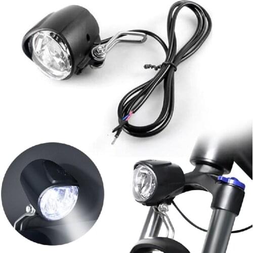 Bike Light Electric Bicycle 6V Front LED Headlight eBike Light Bicycle Lamp Safety Warning Rechargeable Bike Accessories