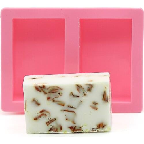 DIY handmade soap mold 2 connecting large silicone mold, 130 grams of soap, homemade soap mold