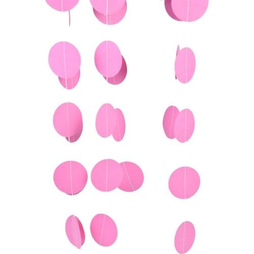 1pcs round shaped Paper Garlands 4M Colorful Bunting Home Wedding Party Banner Hanging Paper Garland Shower Room Door Decoration