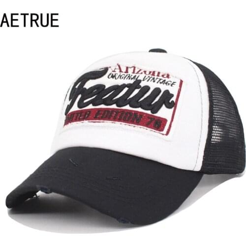 AETRUE Fashion Baseball Cap Women Hats For Men Snapback Caps Embroidery Casquette Bone Mesh Summer Gorras Mens Baseball Hat Cap