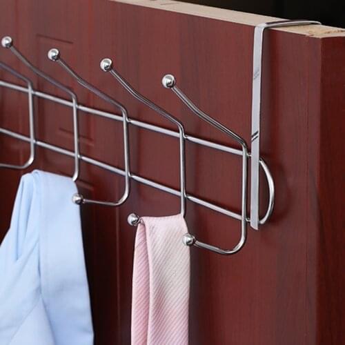 Creative Multi-Hook Hanger Detachable Double-Layer Hook Behind The Door Door-Backed Coat Hook