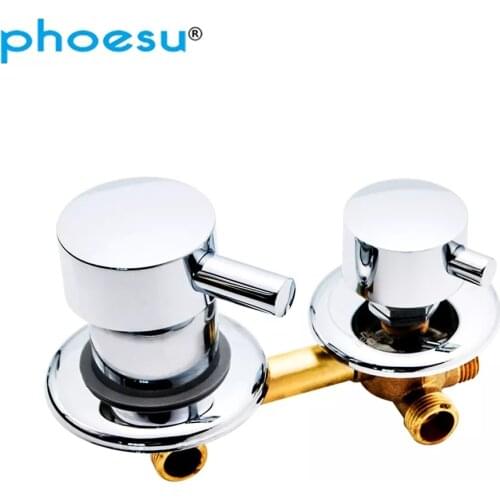 Bathroom faucet Brass Mixing Valve 2/3/4/5 Ways Water Outlet Screw Thread Center Distance 10cm 12cm Shower Mixer Tap Cabin