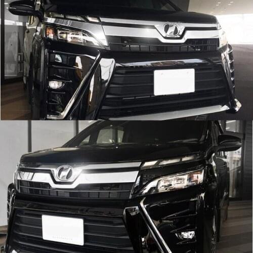 JY SUS304 Stainless Steel Front Emble Garnish Trim Lower Car Styling Cover For Toyota Voxy R80 2017 Facelift