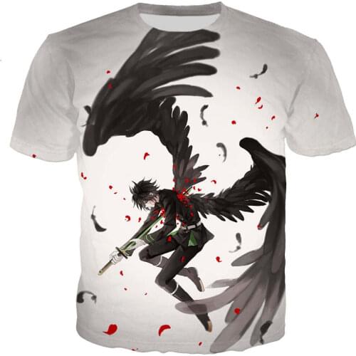 Anime Owari No Seraph New Cool T Shirt Men Women 3D Printed T-shirts Short Sleeve Harajuku Style Tshirt Streetwear Tops