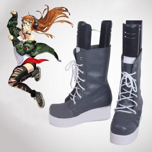 Game Persona 5 Cosplay Shoes Futaba Sakura Cosplay Shoes Boots Halloween Party Cosplay Costumes Daily Leisure Shoes