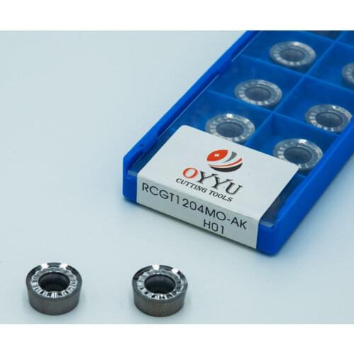 OYYU RCGT RCGT1003MO RCGT10T3MO RCGT1204MO AK H01 RCGT10T3 RCGT1204 MO Carbide Inserts for Aluminum Milling Cutter Lathe Tools