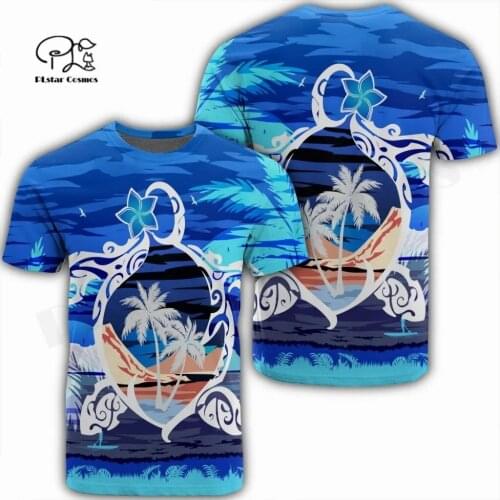 PLstar Cosmos Newest Women/Men 3DPrint Tattoo Hawaii Tribe Turtle Unique Art T-shirt Casual Funny Streetwear Summer Short Tops 1