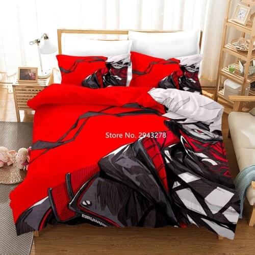 Japanese Cartoon Print 3D Bedding Printed Home Textile Quilt Covers and Pillowcases Quilt Bedding Deluxe Full Size Bedding