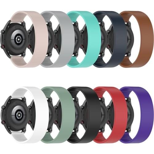 18mm 20mm 22mm silicone Solo Loop Band for Samsung Galaxy watch 3 46mm 42mm active 2 40mm 44mm Gear S3 bracelet