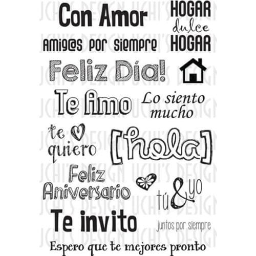 Spanish stamp Clear Stamp for Scrapbooking Transparent Silicone Rubber DIY Photo Album Decor A25