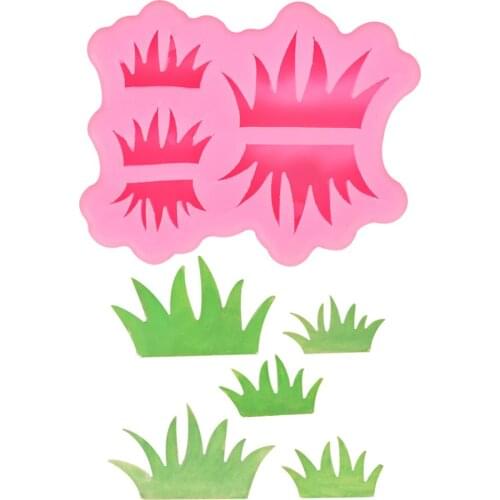 Grass Silicone Mold Chocolate Cupcake Fondant Sugarcraft Gumpaste DIY Baking Mould Cake Decorating Tools