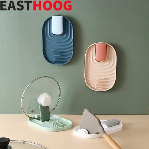 Nordic Foldable Pot Cover Storage Rack Spatula Cooking Spoon Holder Drain Tray Kitchen Storage Organizer Household Accessories