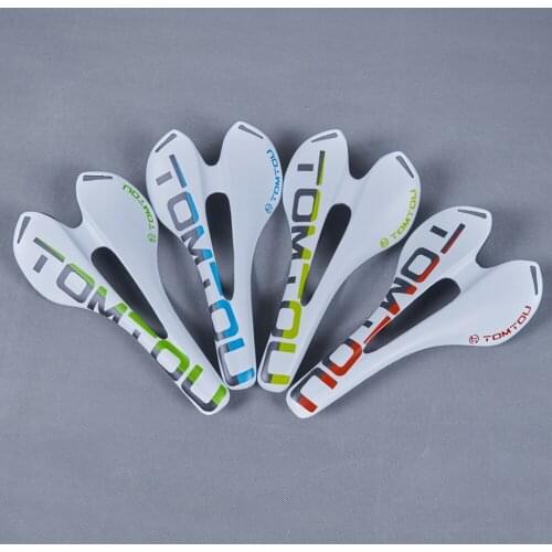 TOMTOU Top-Level Mountain Bike Full 3K Carbon Saddle Road Bicycle Saddle Cycling Front Seat Mat Carbon Matte White