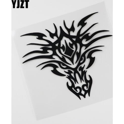 YJZT 14.8CMX13CM Tribal Dragon Head Vinyl Decal Bumper Window Body Car Truck Car Sticker 13C-0097