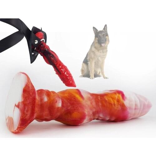 Animal Dildo Strapon for Woman Masturbator Silicone Dog Dildo Wolf Penis Anal Plug Erotic Sex Toys for Women Lesbian Sex Shop