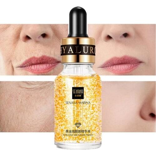 15ml 24k Gold Nicotinamide Serum Nourishing Moisturizing Anti Aging Wrinkle Face Lifting Firming Whitening Skin Care Essence