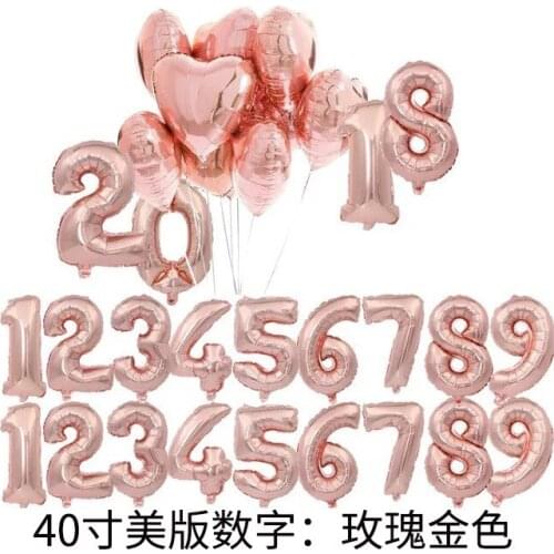 50pcs Number Balloon 40Inch Foil Helium Balloons Birthday Wedding Party Decoration lin2207