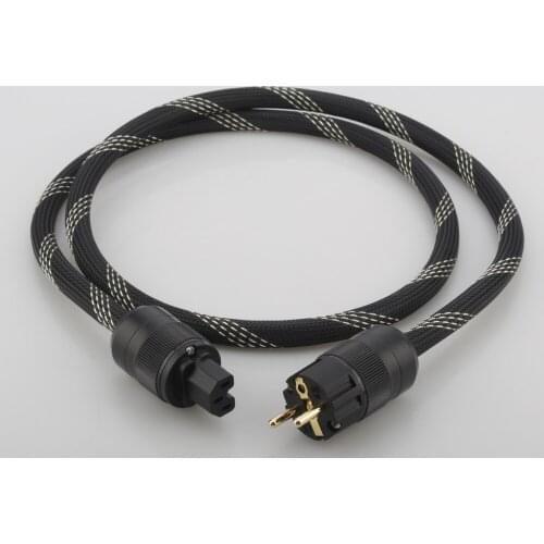 Audiocrast P103&DW30 Copper HIFI Audio Power Cable Cord EU Schuko plug Gold plated schuko power cable