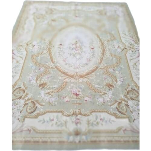 Free shipping 7.95'x10.25' Chinese Aubusson rugs hand weave woole area rugs for home decoration