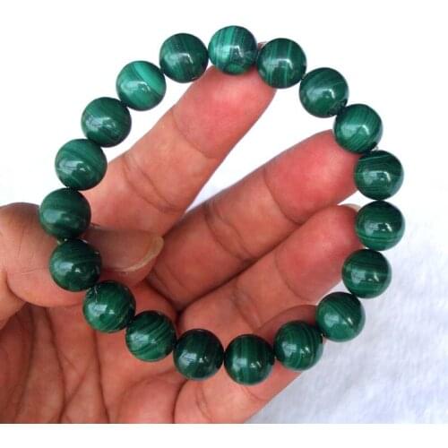 Free Shipping Natural Malachite Round Beads Bracelet Women Jewelry Accessories Weddings Parties Birthday Gift