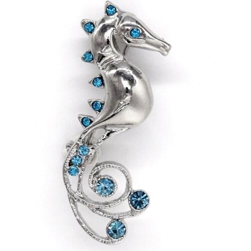 Rhinestone Seahorse Pin brooches C310 R