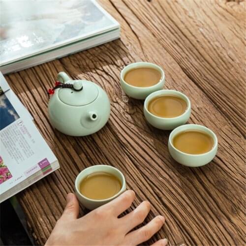 Kung Fu Tea Sets Ceramic Portable Porcelain Service Gaiwan Tea Cups Tea Ceremony Teapot Gift Box