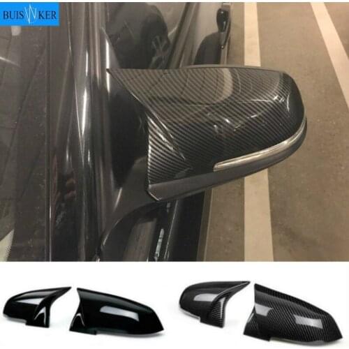 For BMW 1 2 3 4 X Series Rear View Side Mirror Cover F20 F21 F22 F23 F30 F32 F36 X1 E84 F87 M2 Carbon fiber pattern Accessories