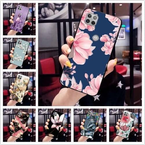For Moto G9 Plus Case Phone Cover Soft Silicone TPU Back Cases for Motorola Moto G9 Power G 5G 2021 G9Plus 3D Emboss Flower Case