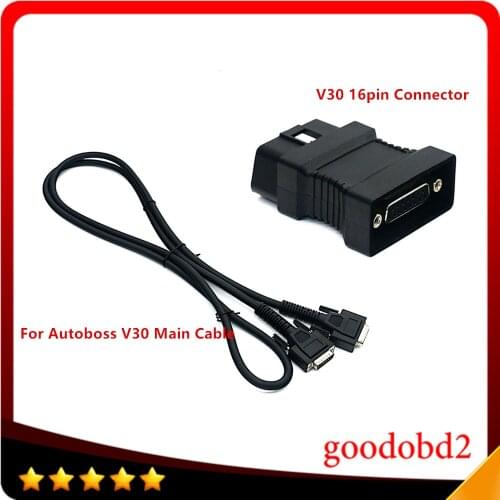 For Autoboss V30 16Pin OBDII Diagnostic Adapter Scanner Car Diagnostic OBD2 Connecter Connector 16pin Connector +V30 Main Cable