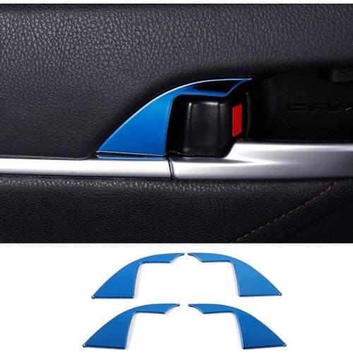 For 8th Toyota Camry 2018 Car Door Handle Bowl Cover Sticker Sequins Decoration Interior accessories carstyling