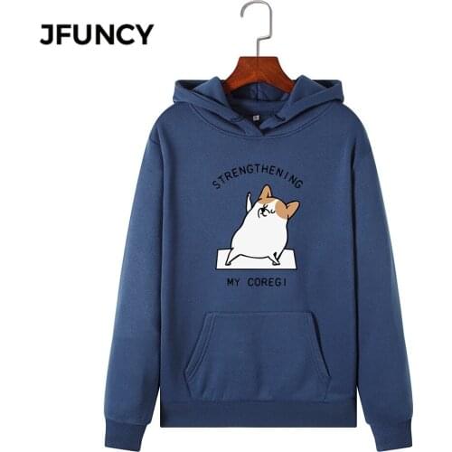 JFUNCY 2020 New Print Women Hoodie Long Sleeve Autumn Pullover Female Hooded Sweatshirt Woman Casual Hoodies Sportwear
