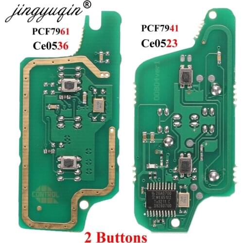 Jingyuqin 2BT ASK/FSK Remote Car Key Board for Peugeot 207 208 307 308 408 Partner CITROEN C2 C3 C4 C5 Berlingo Picasso 7941/61