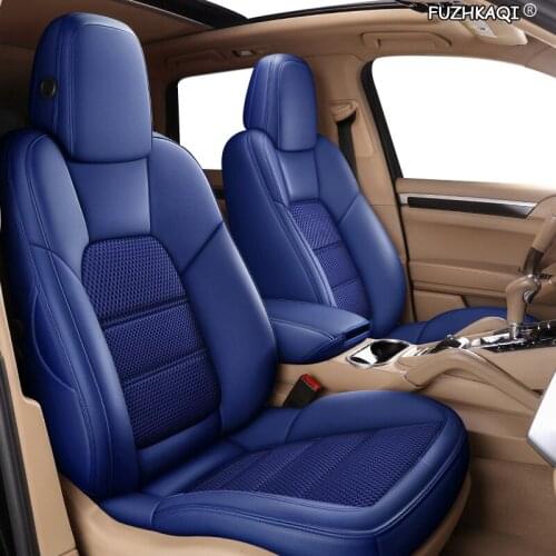 FUZHKAQI Custom Leather car seat cover For Volkswagen Passat Beetle Tuareg Tiguan Phaeton VW R36 Eos MAGOTAN Scirocco seat cars