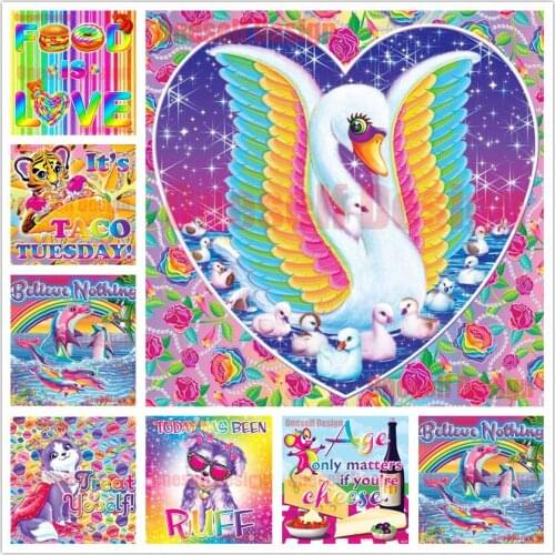 Colorful animal diamond painting full square 5d diamond embroidery full love 5d diamond mosaic sale livingtoom wall sticker