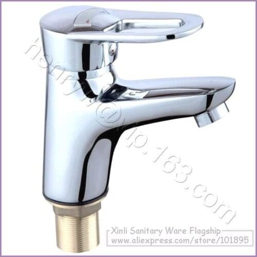 L16583 - Luxury Deck Mounted Chrome Color Brass Material Hot & Cold Water Wash Basin Mixer