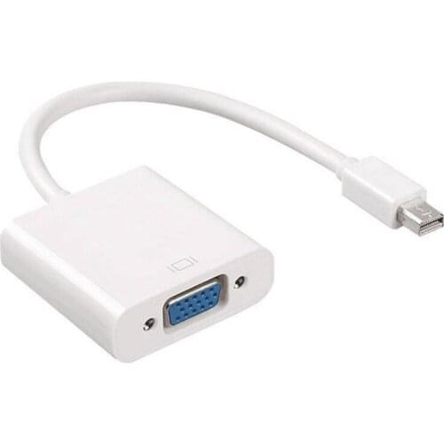 Mini DisplayPort Display Port DP To VGA Adapter Cable for Apple MacBook Air Pro IMac Mac Mini Adapter Cable White