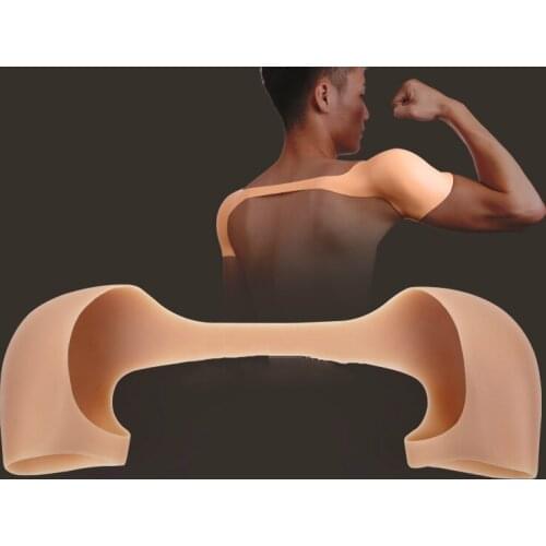 Mens Silicone Muscle Shoulder Pads Removable Shoulder Enhancer Accessories for Men Suitable for Narrow Shoulders
