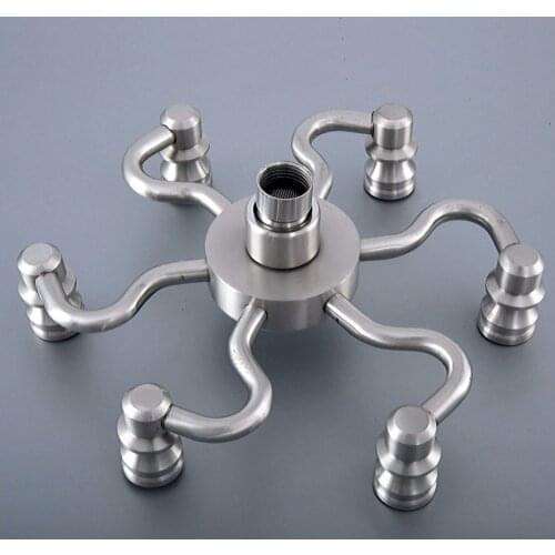 Brushed Nickel Rainfall Showerhead Bathroom Shower Faucet Head Rain Shower Head Bathroom Top Sprayer Ksd269