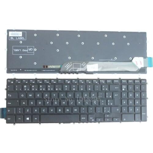 New BR keyboard for Dell Inspiron 15" 7000 7566 15-7566 7566-1845 BR black laptop Keyboard without frame