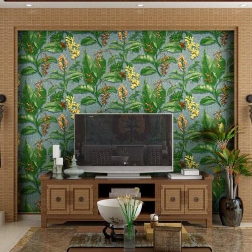 Beibehang Asia retro pastoral flowers Wallpaper for Bedroom Living room papel de parede 3d wall-paper wall papers home decor