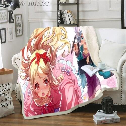 Anime Eromanga Sense Izumi Sagiri Funny Character Blanket 3D Print Sherpa Blanket on Bed Home Textiles Dreamlike Style 04