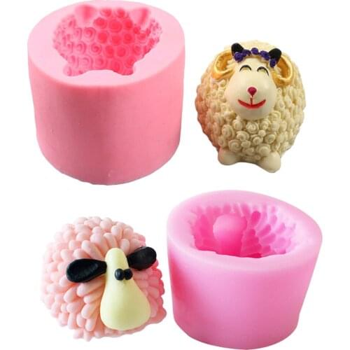 Sheep Silicone Mold 3D Animal Candy Chocolate Fondant Molds DIY Soap Mold Cake Decorating Tools Cupcake Baking Mould Cake Tools