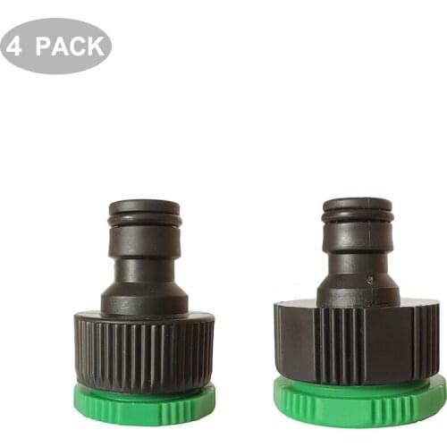 4Pcs1 / 2``3 / 4''mixable female thread quick connector garden lawn irrigation system hose pipe fittings faucet adapter