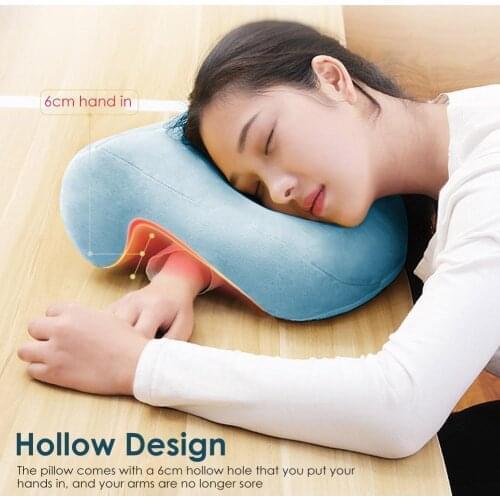 Nap Sleeping Pillow Office Table School Desk Face Down Pillows Chair Cushion Headrest Travel Neck Protection Pillow