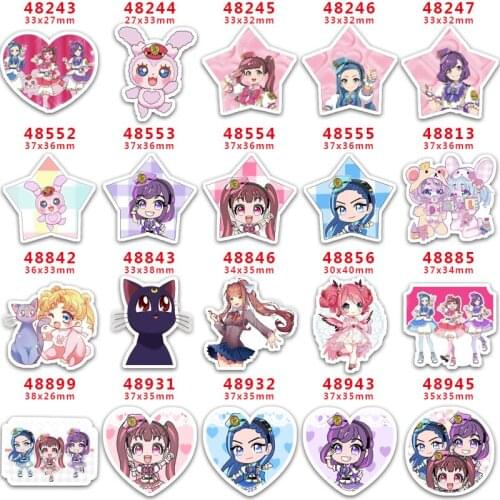 DIY Craft Supplies Sewing Accessories Cartoon Fairy Printed Planar Resins Mold 10 Pieces. PR-48243